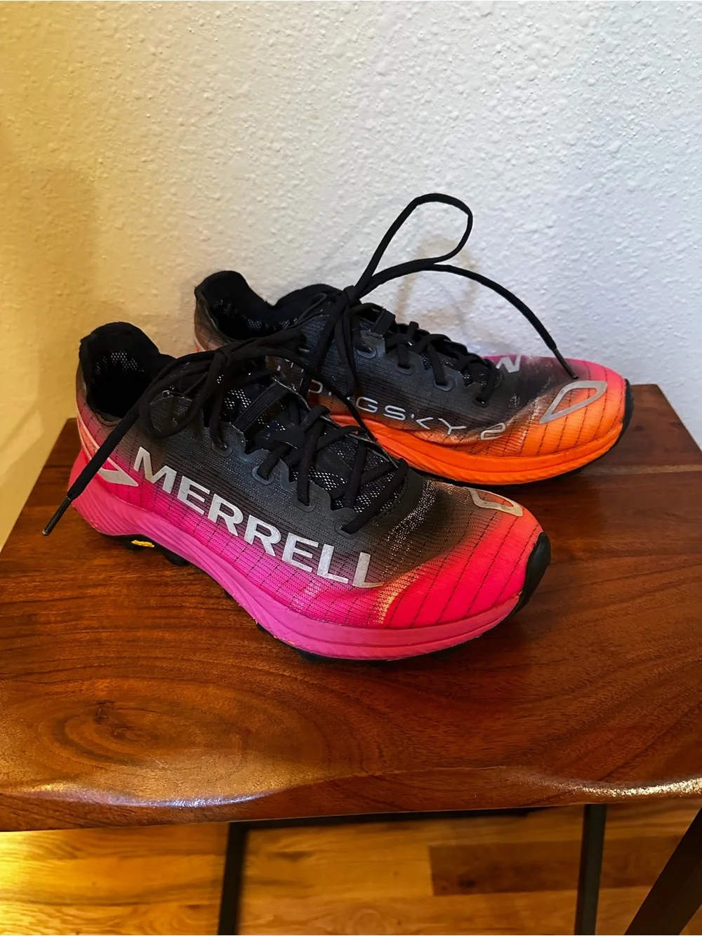 Merrell Black with Pink-to-Orange Gradient Running Shoes